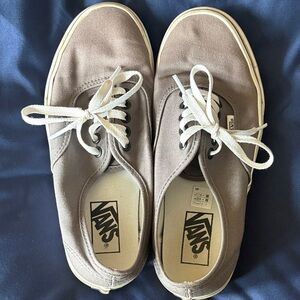 Vans Charcoal Canvas Shoes with White Laces sz 8.5